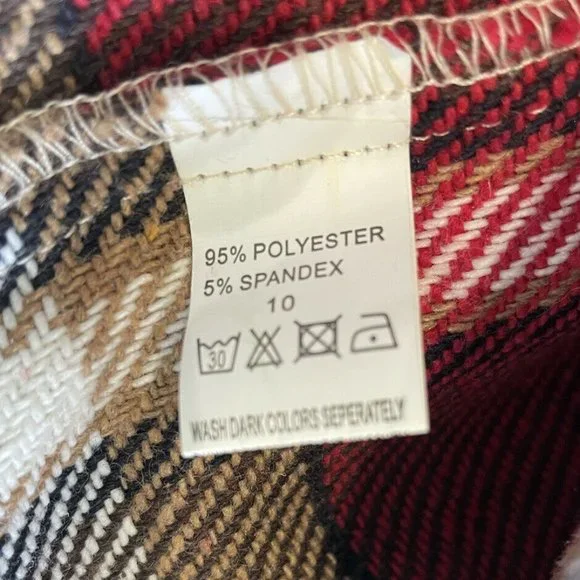 C+D+M Womens Oversized Plaid Button Front Shirt Jacket XL NWT - Picture 9 of 9